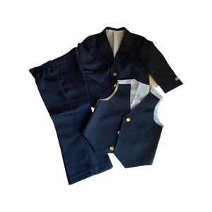 Three-piece blue suit lined NWOT